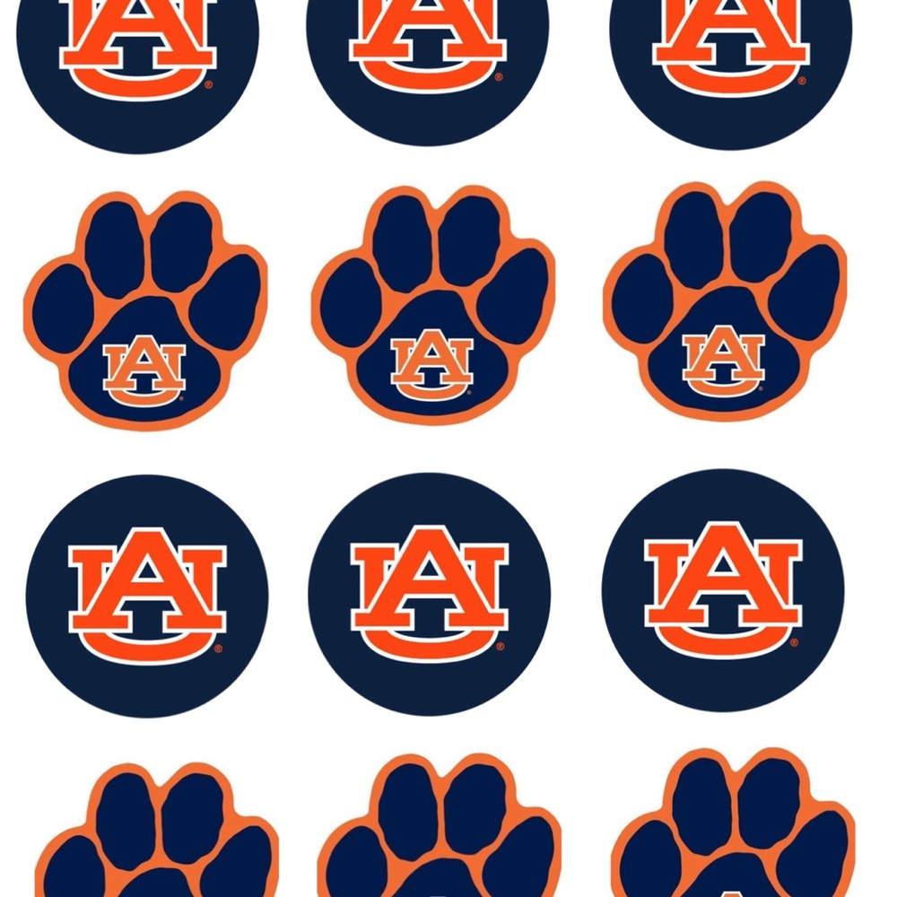 Auburn University Logo Cupcake Toppers